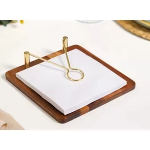 Premium Contemporary Metal Napkin Stand For Dining Table And <b>Kitchen</b> Elegant <b>Tissue</b> <b>Holder</b> For Home Office And Restaurant - Product Image 2