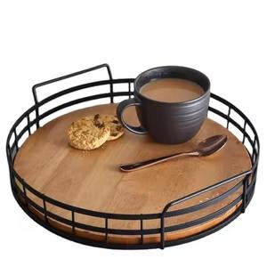 Plateau de service en bois de qualité supérieure, élégant, pour salle de banquet - Product Image 1