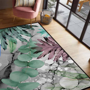 Shufu antidérapant facile à nettoyer tapis anti-allergie motif abstrait imprimé brillant fabriqué à partir de flanelle de haute qualité pour le salon - Product Image 3