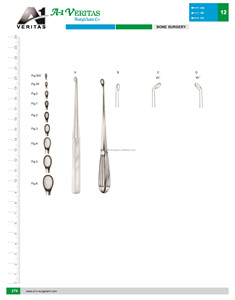 Cureta para Huesos de Acero Inoxidable de Calidad Superior A-1 VERITAS, Instrumento de Raspado, Herramienta Quirúrgica Manual Reutilizable para Ortopedia y Neurocirugía - Product Image 6