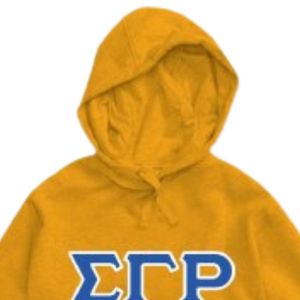 Sudadera Clásica con Capucha Sigma Gamma Rho Amarilla para Mujer, Sudadera Informal con Letras Griegas, Sudadera con Capucha Personalizada - Product Image 4
