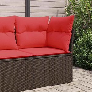 Canapé de jardin marron 62 x 62 x 69 cm avec coussin et polyrotin 62 x 62 x 69 cm - Product Image 3