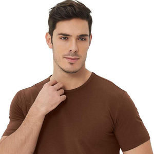 T-shirt de sport tricoté à manches classiques pour homme, haut d'entraînement bicolore, coupe ajustée, séchage rapide, respirant, vêtement athlétique - Product Image 2