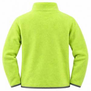 DROGEN EXPORT Blouson Bomber Homme Personnalisé Vert Citron en Polaire, Veste d'Extérieur Chaude à Capuche Entièrement Zippée Coupe-Vent Néon Lumineux pour l'Automne - Product Image 4