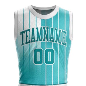 Tenue de basket-ball unisexe pour adultes, dernier style, nouveau design, haute qualité, 100% polyester, kits de basket-ball personnalisés avec le nom de l'équipe - Product Image 6