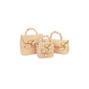 Mini Straw Crossbody <b>Bag</b> For Women Small Rattan <b>Bag</b> <b>Wicker</b> Hobo <b>Bag</b>, Mini Tote <b>Bag</b> With Top Handle Bamboo Beads - Product Image 3