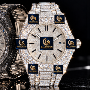 Montre de luxe Hip Hop en moissanite et diamant, verre saphir, haute qualité, GPS, analogique, mouvement mécanique en acier inoxydable, alarme - Product Image 1