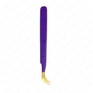Juego de Pinzas para Pestañas en Forma de S, Color Morado Premium, Acero Inoxidable, OEM, Precisión, Aislamiento, Volumen, Pinzas de Lujo, Marca Privada - Product Image 4