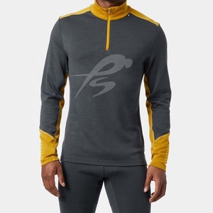 Men's Custom Made Printed 2026 Wholesale <b>Compression</b> Warm Base layer Top Half Zipper Long Sleeve Under Shirt Crew Neck - Product Image 3