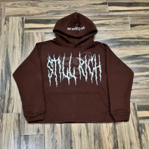 Custom High Quality Vintage Oversized Pullover Unisex Hoodie Puff Print Embossed 3D Fleece Drop Shoulder Winter Embroidery - Product Image 1