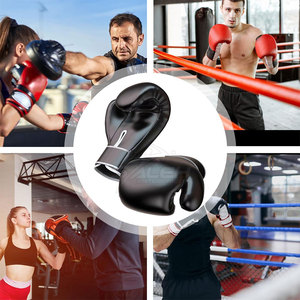 Gants de boxe en cuir avec rembourrage épais et protecteur, finition lisse et fermeture réglable pour l'entraînement - Product Image 6