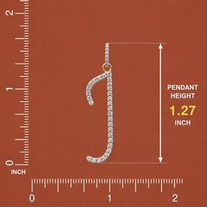 High Quality Cursive Script J Letter <b>Alphabet</b> Charms Initial Pendant Hip Hop Jewelry - Product Image 3