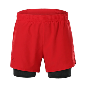 SMART SHINE ENTERPRISES Pantalones Cortos Deportivos Casuales para Hombre, de Color Sólido, Transpirables, de Secado Rápido, Cintura Media, Cordón Elástico, 100% Poliéster - Product Image 1