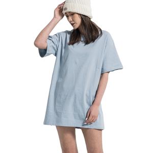 2022 logotipo personalizado impreso de alta calidad de talla grande 100% algodón holgado camiseta de gran tamaño para hombres mujeres Casual cuello redondo con bordado - Product Image 1