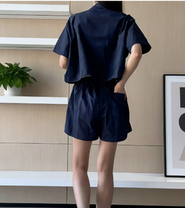 Conjunto de Dos Piezas Casual de Verano para Mujer, con Capucha, Transpirable, Holgado, de Poliéster, Cómodo y Ligero - Product Image 2