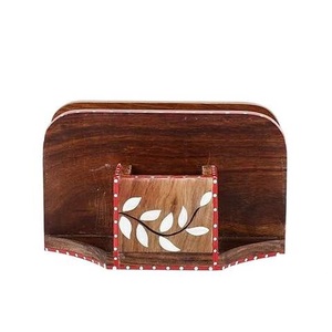 ที่ใส่ผ้าเช็ดปากทำจากไม้สีขาวแบบเรียบง่ายที่ใส่ผ้าเช็ดปากสำหรับตกแต่งโต๊ะในบ้านรีสอร์ทคาเฟ่ - Product Image 4