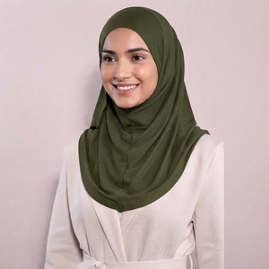 Custom Satin Plain Hijab Scarf <b>Silk</b> Feel <b>Head</b> <b>Wrap</b> Shawl OEM ODM Customized Fabric Manufacturing Service - Product Image 4