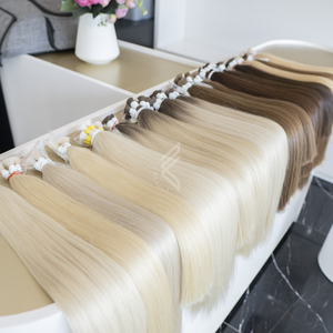 Cheveux européens à cuticules alignées, double tirage, vierges vietnamiens, qualité premium, couleur personnalisée, teints - Product Image 1