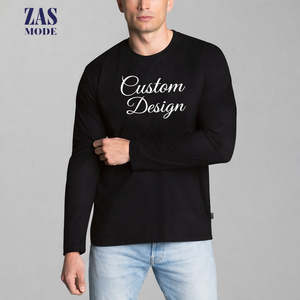 Camiseta de Manga Larga con Bordado Personalizado, Tejido Waffle, para Hombre, Diseño Sólido, Algodón Peinado Térmico, Estilo Urbano, Peso Pesado, Ecológica - Product Image 1