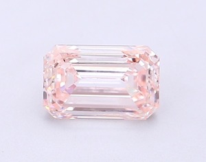 Diamant rose fantaisie de 1,10 carat, taille émeraude, cultivé en laboratoire CVD, clarté VS1, très bonne finition, pierre précieuse non montée pour la création de bijoux - Product Image 1