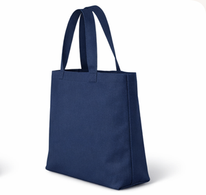 Premium design custom Logo Reusable Navy Blue Canvas Tote <b>Bag</b> <b>Medium</b> Size Top Handle printed Shopping <b>Bag</b> Daily Use - Product Image 6
