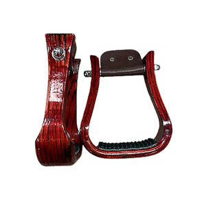 Crafted Wooden Horse Stirrups Natural Timber Saddle <b>Footrests</b> for Handmade Equestrian Riding Tack - Product Image 1
