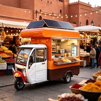 Chariot alimentaire écologique à énergie solaire avec batterie au lithium et système de charge par panneau solaire pour utilisation hors réseau