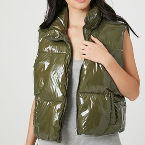 New Design Quilted Canvas Puffer Vest Lightweight Sleeveless <b>Plus</b> <b>Size</b> Windproof Custom Casual Men's Winter Waterproof Vest OEM - Product Image 3