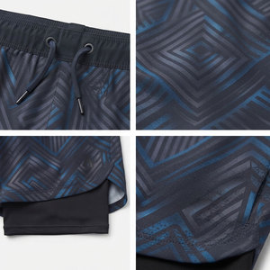 Shorts de sport 2 en 1 pour homme, design athlétique moderne, apparence élégante, adaptés à la musculation, à la tenue décontractée et au jogging. - Product Image 3