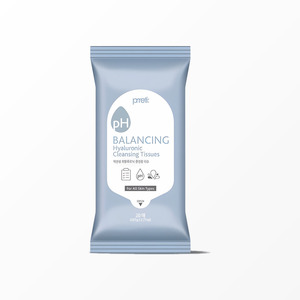 แผ่นเช็ดทำความสะอาดเครื่องสำอาง Prreti Korean K-Beauty Hyalruronik Cleansing Tisyu 20 แผ่น ผลิตในเกาหลี ผลิตภัณฑ์ดูแลส่วนบุคคล ของใช้ในครัวเรือน - Product Image 1