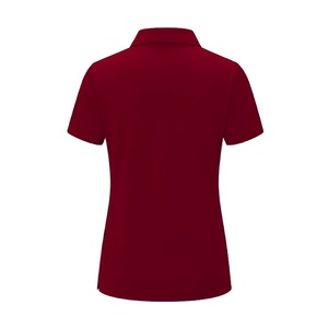 Custom Women <b>Maroon</b> Quarter Zip Polo Shirt Short Sleeve Slim Fit Athletic Golf <b>Top</b> Casual Business Casual Office Wear - Product Image 2