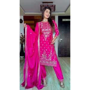 Vestidos de noche de diseñador Top de fiesta con estilo-Plazzo y Dupatta - Product Image 2