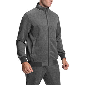 Ensembles de survêtements d'hiver personnalisés pour hommes avec fermeture éclair, pour l'entraînement, le fitness et le sport, comprenant un pantalon de survêtement et un sweat à capuche, ensemble deux pièces, en promotion - Product Image 5