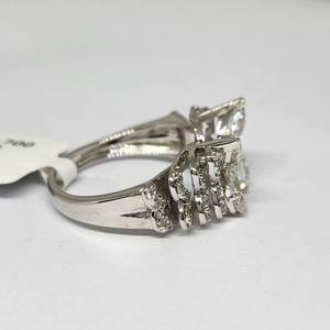 Bague papillon en or blanc 14 carats certifiée IGI avec diamant naturel 1,69 carat, forme E F VS, plaqué rhodium, bijoux fins pour femmes, cadeaux de mariage - Product Image 3