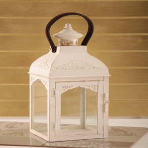 Luxurious Modern Black Metal Glass <b>Lantern</b> <b>Candle</b> Holder with Handle Decorative Indoor Outdoor Lamp - Product Image 3