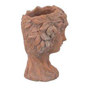 8x9x11.5 marrone testa busto fioriera stile greco in cemento ornamento da giardino per interni ed esterni decorazioni per la casa - Product Image 6