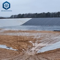 Barrière imperméable fiable, bâche de bassin en HDPE de 2 mm, feuille de géomembrane en HDPE, prix pour l'ingénierie des décharges municipales