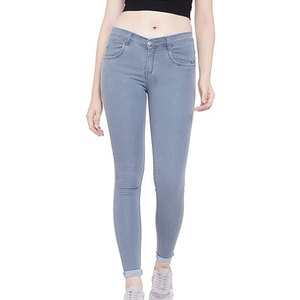 Pantalones vaqueros para mujer de tamaño personalizado, transpirables, para uso en exteriores, los más vendidos al por mayor, 100% algodón. - Product Image 1