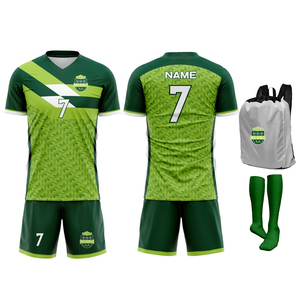 Uniforme de Fútbol Sublimado con Diseño Personalizado OEM, Conjunto para Adultos de Manga Corta, Transpirable, 100% Poliéster, Logotipo Frontal Personalizado para Equipo - Product Image 5