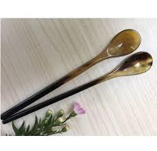Mirror Polished Natural Buffalo Horn <b>Spoon</b> Curved Handle Eco-Friendly Customized Design for Smooth Grip Comfort Wholesale India - Product Image 6