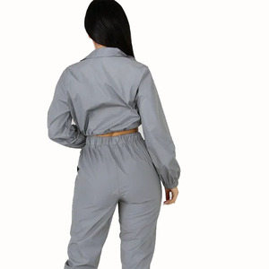 Womens 2 Piece Velour Tracksuit Two Piece Outfits for Women Long Sleeve <b>Zip</b> <b>up</b> <b>Crop</b> Tops Sweatpants Sets Pockets - Product Image 6