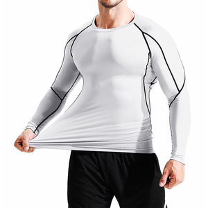 Sports Long Sleeve Shirts White Color Sweatshirt Fitness Jogging Tops Breathable Training Compression Running T-Shirt - Product Image 3