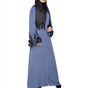 Abaya 2026 Nouveau Design Eid Dubaï Turc Islamique Élégant Modeste Personnalisé Robe Musulmane Femme Abaya Satin Soie Kaftan Ouvert Abayas - Product Image 4