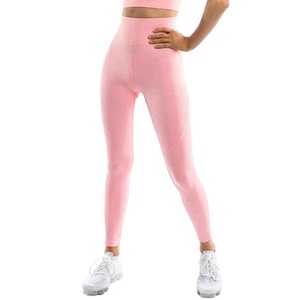 Leggings de sport pour femmes avec logo personnalisé, respirants, côtelés, avec logo à la taille, leggings pour l'entraînement - Product Image 2