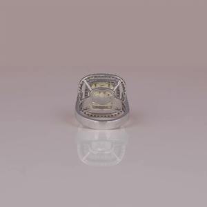 High on Demand Emerald Cut Double Band Ring Fine Rings Lab Grown Diamond Engagement Bridal Wedding Ring From Indian Manufacturer - Product Image 3