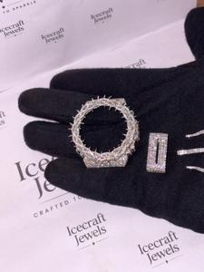 Luxury Custom Moissanite Watch <b>Case</b> Iced Out Diamond Bezel <b>Set</b> Premium Watch Modification Accessories - Product Image 1