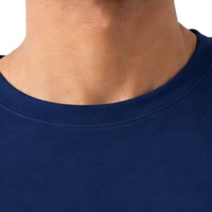 <b>Navy</b> <b>Blue</b> <b>Men's</b> Round Neck Short Sleeve Tee Classic Casual <b>Shirt</b> Comfortable Daily Outfit Basic Apparel Custom Garment Bulk - Product Image 5
