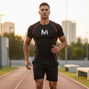 T-shirt de compression sublimé sur mesure, design unique, haute élasticité, équipement de sport, fournisseur en gros - Product Image 6