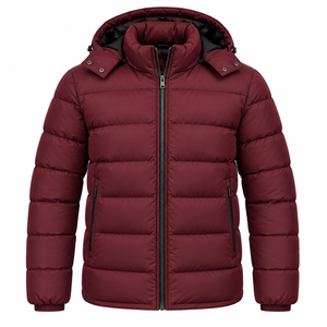 Veste bomber matelassée coupe-vent légère et respirante pour homme, personnalisable, style streetwear, à capuche, pour l'extérieur, chaude - Product Image 2