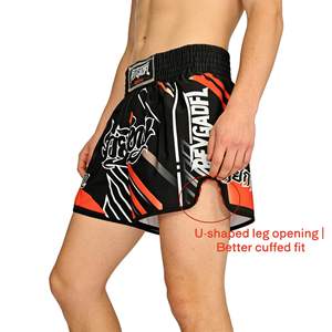 Shorts de entrenamiento de Muay Thai de alta calidad, tela satinada, diseño personalizado, transpirables, ligeros, cintura elástica, ropa de gimnasio para hombres y mujeres - Product Image 5
